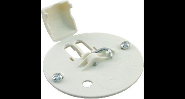 Attema Centraaldoosdeksel rond met plek voor een kroonsteen - 80mm - Crème