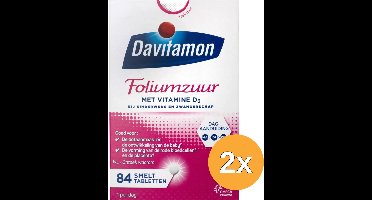 2x Davitamon Foliumzuur vitamine D (84 tabletten)