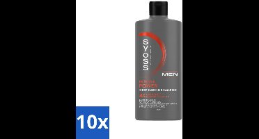 10 x SYOSS - Men Power - Shampoo - Langdurige Styling - 440ml - Man Power Shampoo - Cafeïne Shampoo - Krachtig Haar - Gezond Haar - Haar Stimuleren