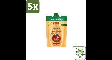 5 x Garnier - Loving Blends - Shampoo Refill - Honing Goud - Beschadigd & Breekbaar Haar - 250 ml - Grootverpakking - Herstellende Shampoo - Shampoo Voor Beschadigd Haar - Shampoo Voor Breekbaar Haar - Honing Shampoo - Duurzame Shampoo