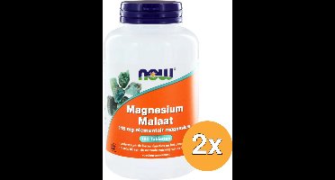 2x Now Magnesium malaat 115 mg (180 tabletten)