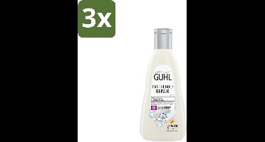 3 x Guhl – Shampoo – Panthenol+ Repair – 250 ml - Panthenol Shampoo - Herstellende Shampoo - Hydraterende Shampoo - Shampoo Voor Droog Haar - Shampoo Voor Beschadigd Haar