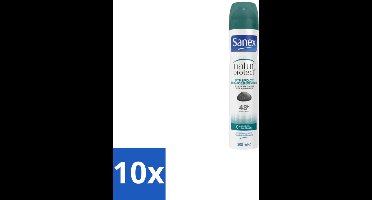 10 x Sanex – Deodorant Spray – Aluinsteen – 200 ml - Deodorant Spray - Natuurlijke Deodorant - Aluinsteen - Frisse Geur - Huidvriendelijk