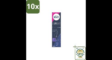 10 x Veet Expert Ontharingscrème Benen 200 ml - Grootverpakking - Veet Ontharing - Haar Verwijderen - Huid Verzorgen - Ontharing Crème - Sheaboter Crème