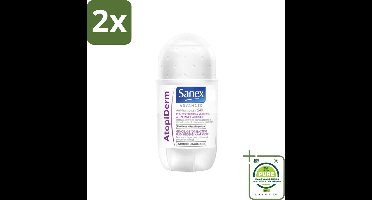 Sanex Advanced - Gevoelig - Deodorant Roller - 24h Anti-Transpirant - Geavanceerd Atopiderm - 50 ml - Voordeelverpakking - 2 stuks - Sanex deodorant - Deodorant gevoelige huid