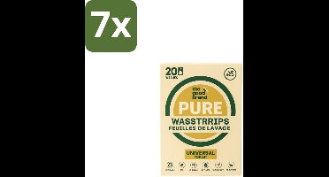 7 x The Good Brand - Wasstrips - Forest - 20 wasbeurten - Wasstrips - Duurzame Was - Milieuvriendelijke Was - Plasticvrije Was - Biologisch Afbreekbare Was
