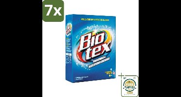 7 x Biotex - Voorwas & Waskrachtversterker - Waspoeder - Witte en Gekleurde Was - 80 Wasbeurten - Grootverpakking - Waspoeder - Voorwas - Waskrachtversterker - Wasmiddel - Enzymen