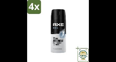 Axe - Deodorant Spray - 72hrs Anti Sweat - Ice Chill - 150 ml - Voordeelverpakking - 4 stuks - Axe - Ice Chill