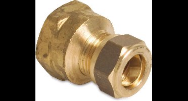 Bonfix Overgangskoppeling messing 15 mm x 3/8" knel x buitendraad KIWA/GASTEC
