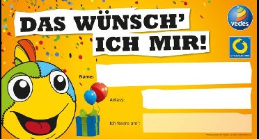 Vedes stickers speelgoed 20 Wunschbox-Aufkleber 29x15,7cm multicolor.