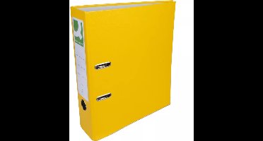Q-CONNECT ordner, voor ft A4, uit PP en papier, met beschermrand, rug van 8 cm, geel