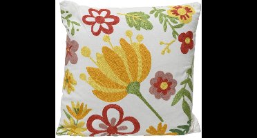 Decoris kussen bloemen 43x43cm multi