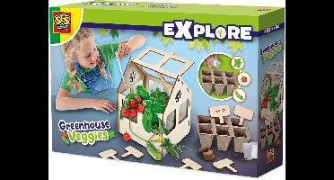 SES Creative Broeikas met Groenten - Zelf Bouwen en Kweken van Hout - Vanaf 5 Jaar - Buitenspeelgoed - Schoencadeautjes Sinterklaas