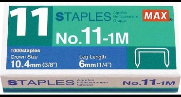 Max No11-1M nietjes, doos à 1000 stuks