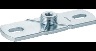 GEB grondplaat v/beugelbev PE, staal, (bxlxh) 40x120x14mm, el verz