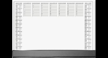 Sigel H7365 Bureau onderlegger 2-jaarskalender, Weekplanner 2027, 2028 Zwarte beschermstrip (b x h) 59.5 cm x 41 cm 40