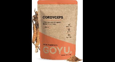 GOYU Cordyceps Poeder Biologisch 60 gram - Paddenstoel paddenstoelen – Vegan - Zonder toevoegingen - Lab getest - 30 dagen voorraad per zakje