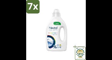 7 x Neutral Vloeibaar Wasmiddel Kleur 20 Wasbeurten 1 liter - Grootverpakking - Gekleurde Was - Wasmiddel - Wasmiddel 0% Kleurstof - Wasmiddel 0% Parfum - Hypoallergeen Wasmiddel