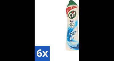 6 x Cif - Badkamer & Keuken - Cream - Verwijdert Hardnekkig Vuil - 500ml - Cif Cream - Reiniging - Vuil Verwijderen - Vet Verwijderen - Kalkaanslag Verwijderen