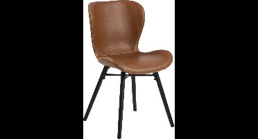 Bendt Eetkamerstoel 'Olle' PU, kleur Cognac