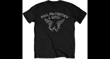 Paul McCartney - Wings Logo Heren T-shirt - L - Zwart