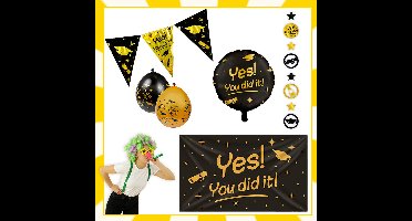Feestpakket | You did it! | 7-delig | Decoratie | Vlaggen | Ballonnen