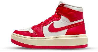 Air Jordan 1 Elevate High Damesschoenen, 40, Summit White/Coconut Milk/Varsity Red