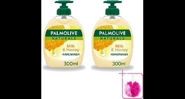 2 x Pamlolive Naturals - Handzeep - Melk & Honing - 300 ml - Bulkverpakking - Handzeep melk honing - Handverzorging