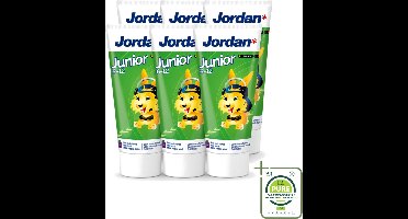 6 x Jordan - Junior - Tandpasta - 6-12 jaar - 50 ml - Grootverpakking - Tandpasta Voor Kinderen - Tandpasta 6-12 Jaar - Fluoride 1450 Ppm - Tandpasta Voor Wisselgebit - Gezond Gebit