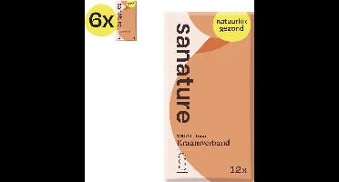Sanature 100% Katoenen Kraamverband - 6 x 12 stuks - Natuurlijk & voor de gevoelige huid