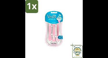 1 x Gillette Venus - Sensitive - Wegwerp Scheermesjes - 3 Scheermesjes- Scheermesje Vrouw - Gevoelige Huid - Wegwerp Scheermesje - Sensitive Huid - SkinElixir Glijstrips