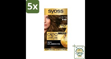 Syoss Oleo Intense - Haarverf - 4-60 - Goudbruin - 115ml x 5