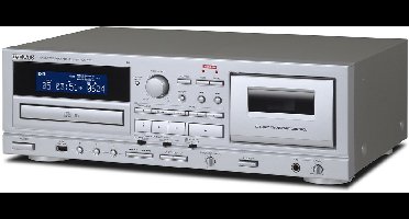 TEAC AD-850-SE CD & Cassettespeler met USB, Zilver