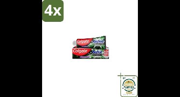 Colgate – Tandpasta – MaxFresh Whitening Bamboo Charcoal – 100 ml - Voordeelverpakking - 4 stuks - Ademverfrissend - Bamboe houtskool