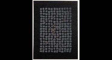 Schilderij Zwart Grijs Abstract 90 x 3,5 x 120 cm