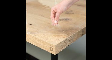 Protecttable - Doorzichtig Tafelzeil 2mm 90x130cm - Met afgeschuinde kanten - Hoogglans - Tafelbeschermer - Tafelkleed - Transparant