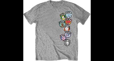BT21 - Badges Heren T-shirt - S - Grijs