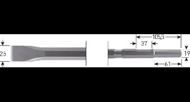 Rotec KANGO PLATTE BEITEL 25X380MM