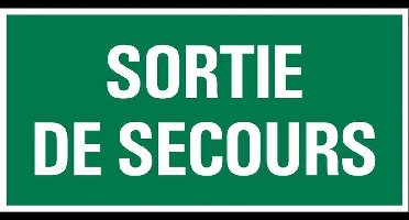Pickup Sécurité - Sortie de secours - conform NEN-EN-ISO 7010 bord 30x15 cm