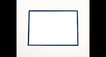 Passepartout Dubbeldik Ivoor/Donker Blauw 30,5x40,6cm (10 stuks)