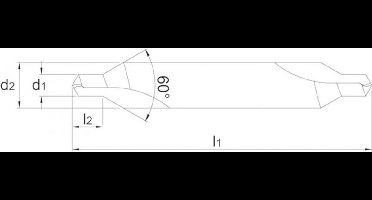 Centreerboor 3,15-8Mm 60Gr Din333A Hss