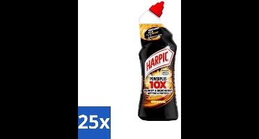 25 x Harpic PowerPlus - Toiletreiniger - Gel - Original - 750 ml - Toiletreiniger - Toilet Reinigen - Kalk Verwijderen - Urinevlek Verwijderen - Bacteriën Bestrijden