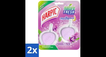 2 x Harpic Toiletblok Lavendel 2 stuks per verpakking - Toiletblok - Toilet Schoonmaken - Lavendel Geur - Salie Geur - Hygiënisch Toilet