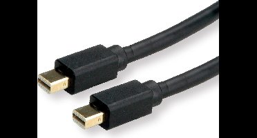 ROLINE Mini DisplayPort Kabel, mDP-mDP, v1.3/v1.4, M/M, zwart, 1 m