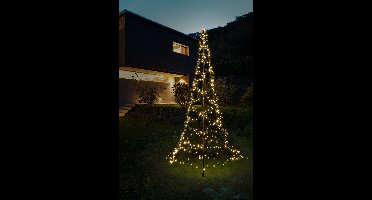 FlinQ Vlaggenmast Kerstboom 3m Warmwit - Licht Kerstboom - 480LEDS - Kerstboom Verlichting - Kerstverlichting Buiten