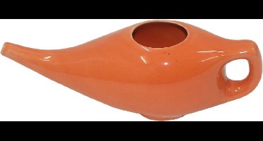 Keramische Neti pot oranje