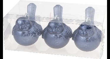 6x stuks decoratie vogels op clip blauw 10 cm - Decoratievogeltjes/kerstboomversiering/bruiloftversiering