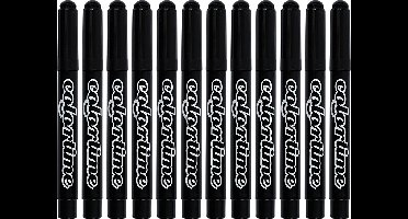 Colortime stift,  5 mm lijn, zwart, 12 stuks