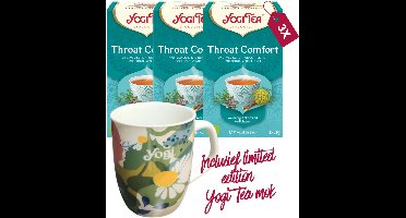 Yogi Tea Throat Comfort Bio - 3 pakjes - inclusief limited edition Yogi Tea mok