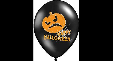 PARTYDECO - 6 pompoen ballonnen Happy Halloween - Decoratie > Muur-, deur- en raamdecoratie